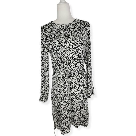 SIimply Styled Black and White Cheeta print dress Small Petite NWT - Picture 5 of 7